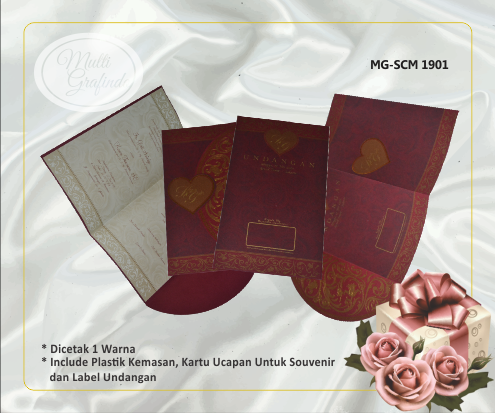 Undangan Template Elegan 14,5x 24cm